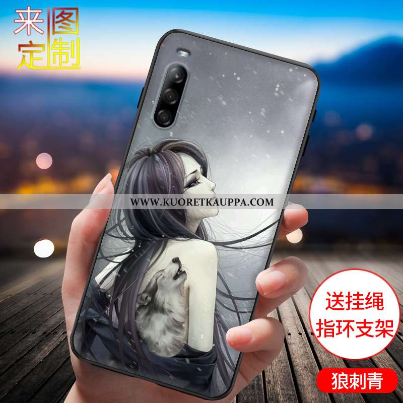 Kuori Sony Xperia L4, Kuoret Sony Xperia L4, Kotelo Sony Xperia L4 Persoonallisuus Suuntaus Musta Al