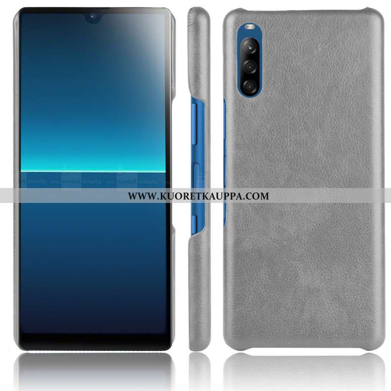 Kuori Sony Xperia L4, Kuoret Sony Xperia L4, Kotelo Sony Xperia L4 Pesty Suede Suojaus Harmaa Kova