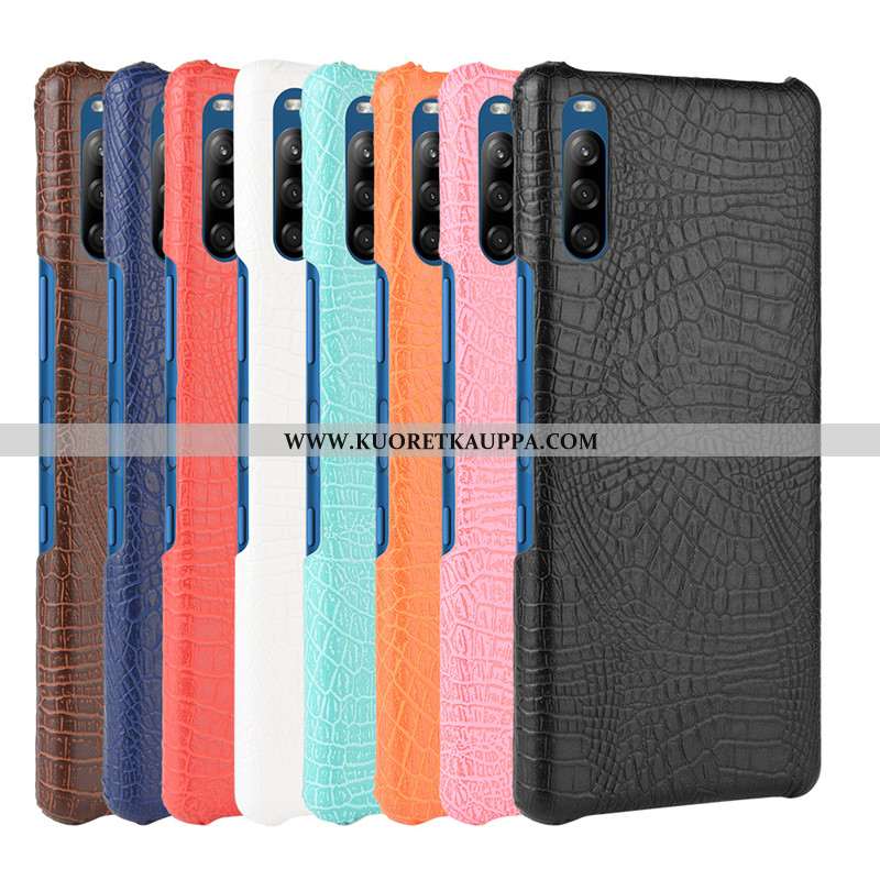 Kuori Sony Xperia L4, Kuoret Sony Xperia L4, Kotelo Sony Xperia L4 Suojaus Nahka Musta Mustat