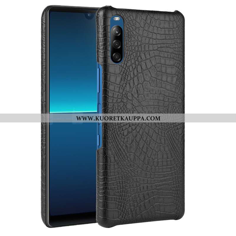 Kuori Sony Xperia L4, Kuoret Sony Xperia L4, Kotelo Sony Xperia L4 Suojaus Nahka Musta Mustat