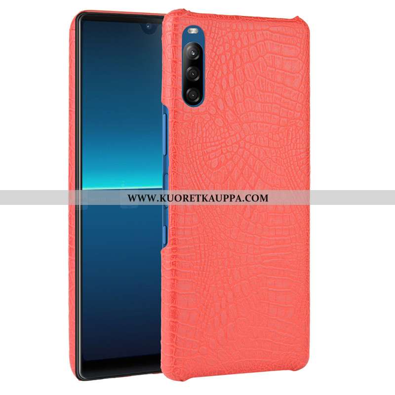 Kuori Sony Xperia L4, Kuoret Sony Xperia L4, Kotelo Sony Xperia L4 Suojaus Nahka Musta Mustat