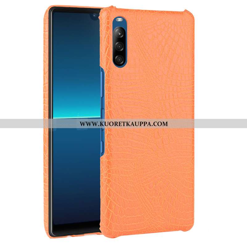 Kuori Sony Xperia L4, Kuoret Sony Xperia L4, Kotelo Sony Xperia L4 Suojaus Nahka Musta Mustat