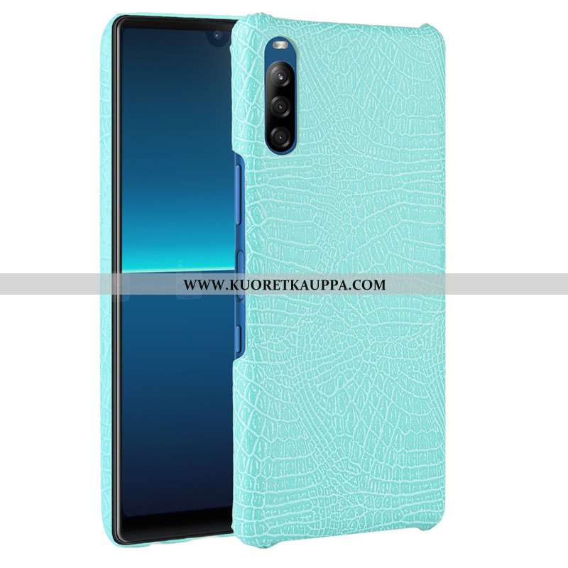 Kuori Sony Xperia L4, Kuoret Sony Xperia L4, Kotelo Sony Xperia L4 Suojaus Nahka Musta Mustat