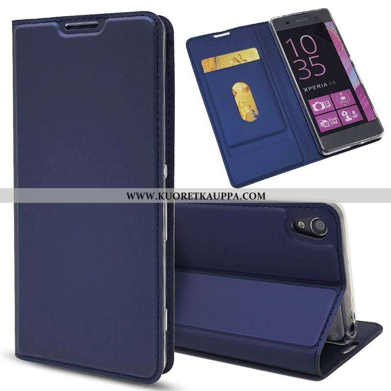Kuori Sony Xperia Xa, Kuoret Sony Xperia Xa, Kotelo Sony Xperia Xa Nahkakuori Sininen Puhelimen