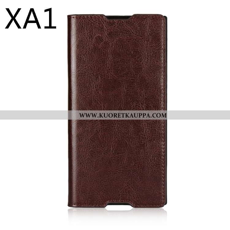 Kuori Sony Xperia Xa1, Kuoret Sony Xperia Xa1, Kotelo Sony Xperia Xa1 Aito Nahka Nahkakuori Puhelime