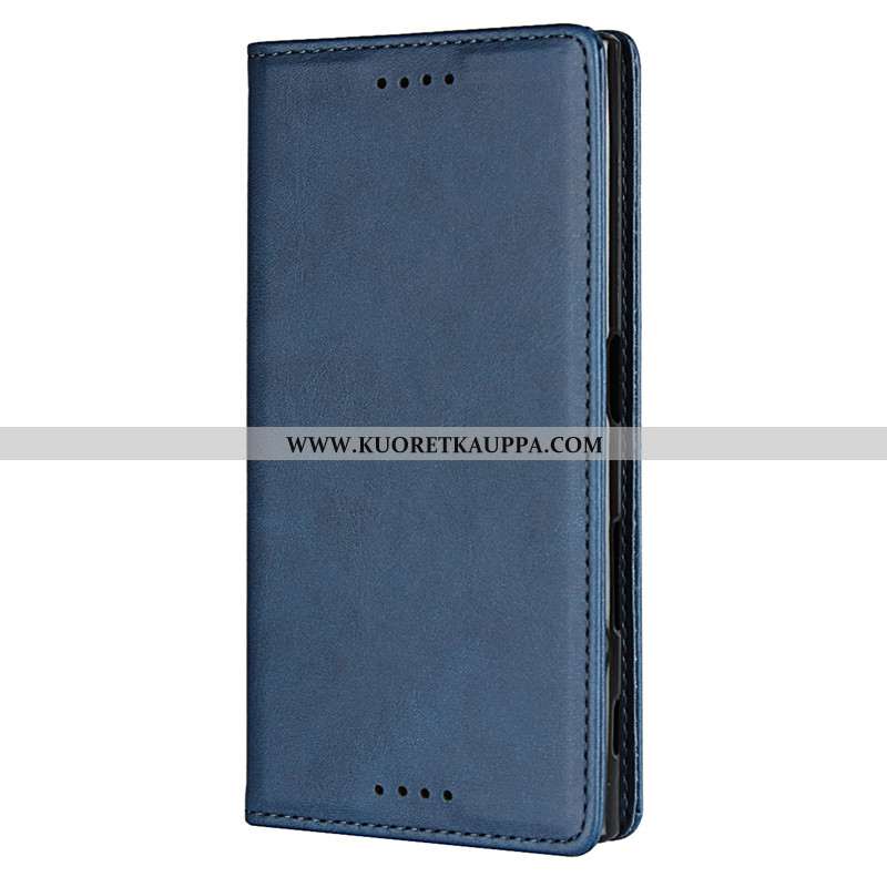 Kuori Sony Xperia Xa1, Kuoret Sony Xperia Xa1, Kotelo Sony Xperia Xa1 Nahkakuori Kukkakuvio Sininen 