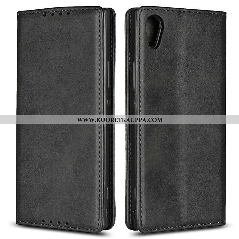 Kuori Sony Xperia Xa1, Kuoret Sony Xperia Xa1, Kotelo Sony Xperia Xa1 Nahkakuori Pehmeä Neste Musta 