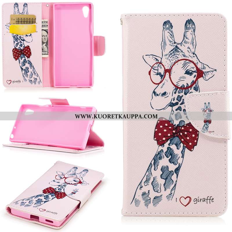 Kuori Sony Xperia Xa1, Kuoret Sony Xperia Xa1, Kotelo Sony Xperia Xa1 Suojaus Nahkakuori Valkoinen S