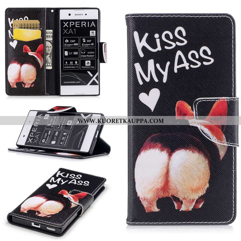 Kuori Sony Xperia Xa1, Kuoret Sony Xperia Xa1, Kotelo Sony Xperia Xa1 Suojaus Nahkakuori Valkoinen S