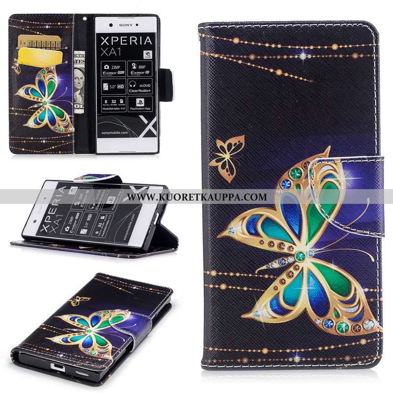 Kuori Sony Xperia Xa1, Kuoret Sony Xperia Xa1, Kotelo Sony Xperia Xa1 Suojaus Nahkakuori Valkoinen S