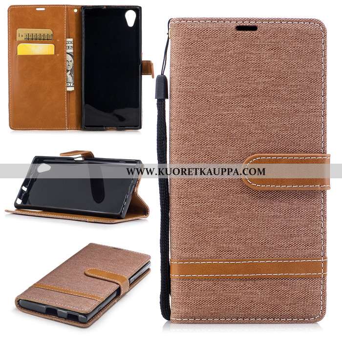 Kuori Sony Xperia Xa1 Plus, Kuoret Sony Xperia Xa1 Plus, Kotelo Sony Xperia Xa1 Plus Nahkakuori Sili