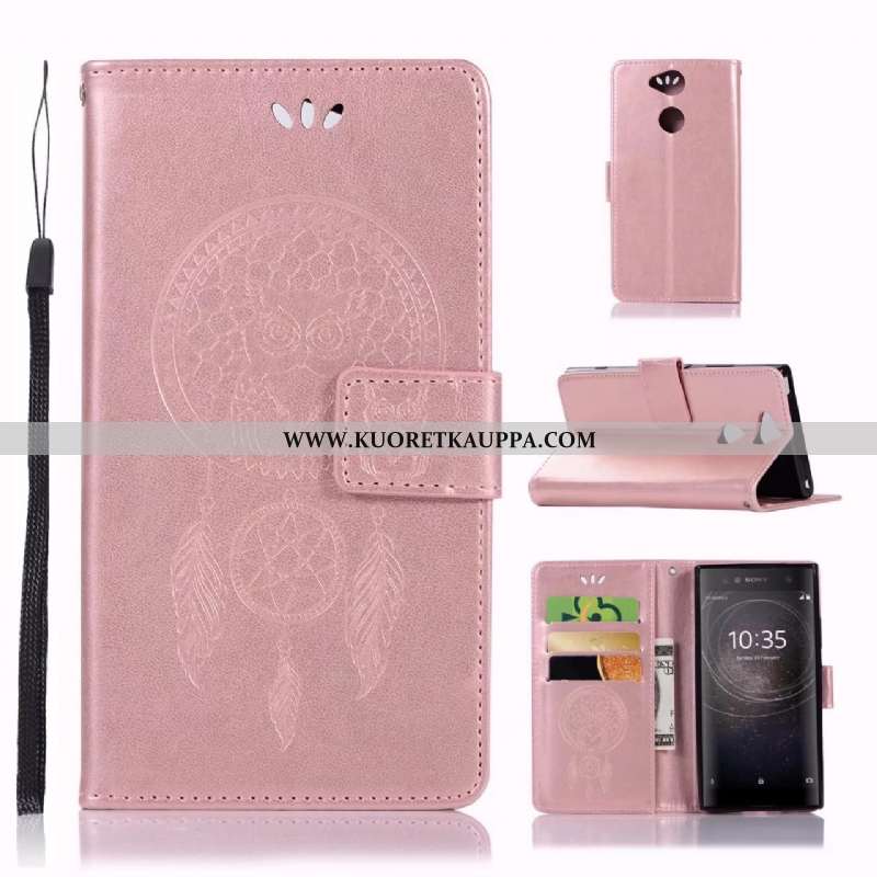 Kuori Sony Xperia Xa2, Kuoret Sony Xperia Xa2, Kotelo Sony Xperia Xa2 Kukkakuvio Nahkakuori Kissa Pu