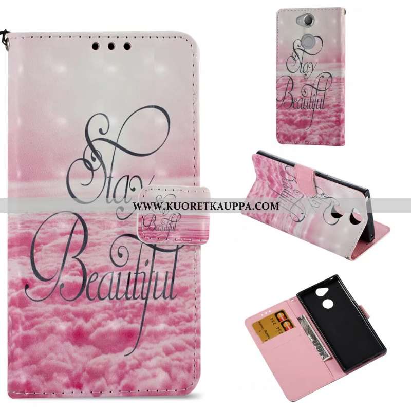 Kuori Sony Xperia Xa2, Kuoret Sony Xperia Xa2, Kotelo Sony Xperia Xa2 Nahkakuori Salkku Valkoinen