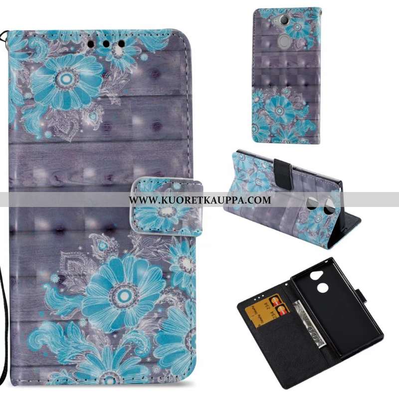 Kuori Sony Xperia Xa2, Kuoret Sony Xperia Xa2, Kotelo Sony Xperia Xa2 Nahkakuori Salkku Valkoinen