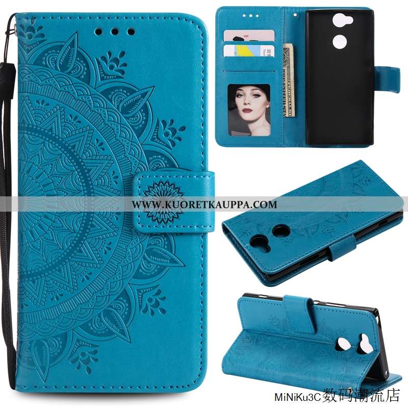 Kuori Sony Xperia Xa2, Kuoret Sony Xperia Xa2, Kotelo Sony Xperia Xa2 Nahkakuori Suojaus Murtumaton 