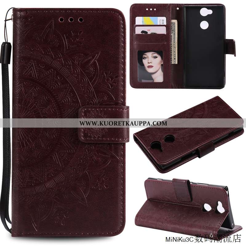 Kuori Sony Xperia Xa2, Kuoret Sony Xperia Xa2, Kotelo Sony Xperia Xa2 Nahkakuori Suojaus Murtumaton 