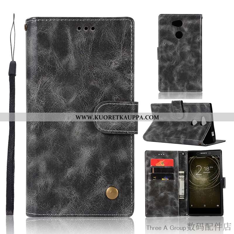 Kuori Sony Xperia Xa2, Kuoret Sony Xperia Xa2, Kotelo Sony Xperia Xa2 Vuosikerta Suojaus Nahkakuori 