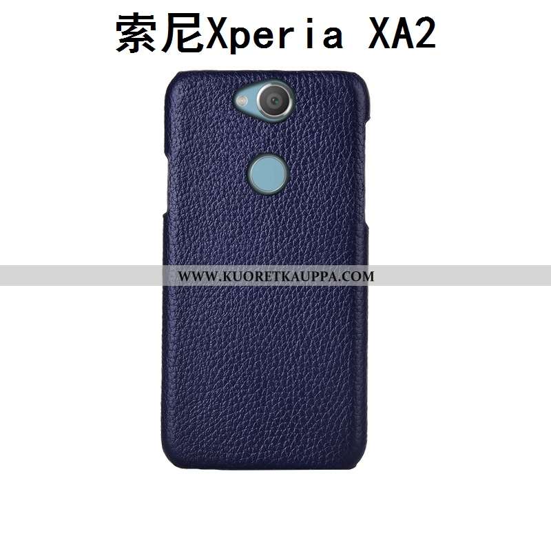 Kuori Sony Xperia Xa2, Kuoret Sony Xperia Xa2, Kotelo Sony Xperia Xa2 Ylellisyys Aito Nahka Tummansi