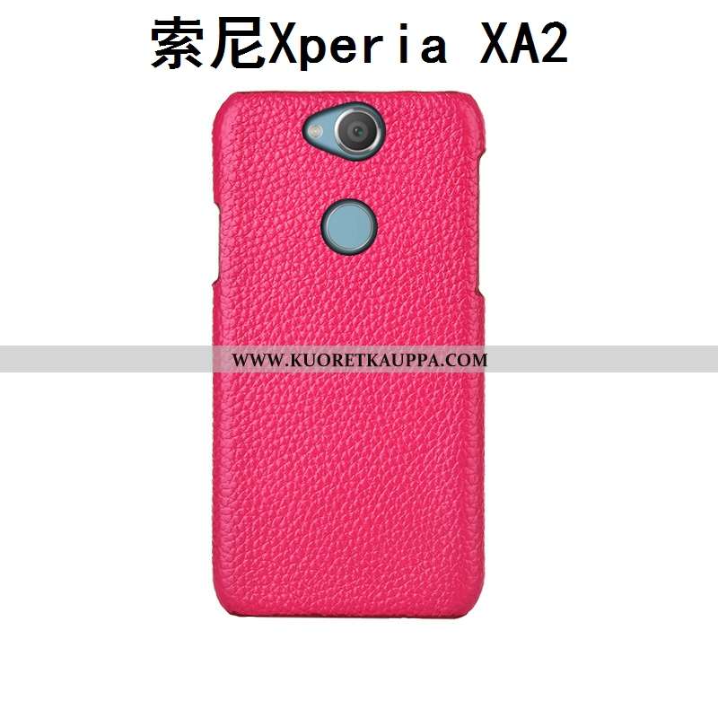 Kuori Sony Xperia Xa2, Kuoret Sony Xperia Xa2, Kotelo Sony Xperia Xa2 Ylellisyys Aito Nahka Tummansi