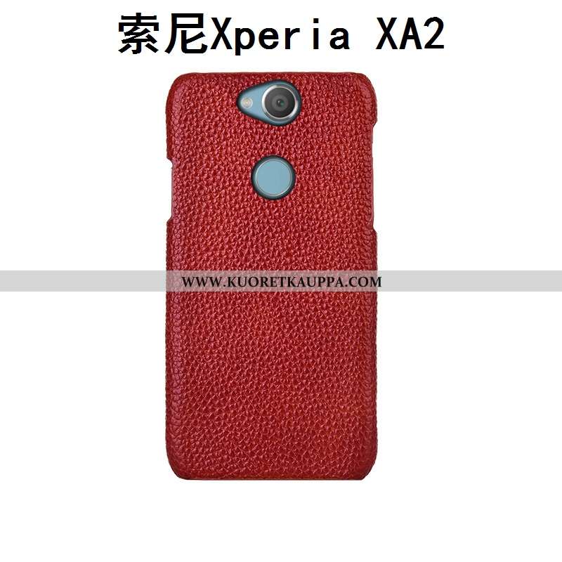 Kuori Sony Xperia Xa2, Kuoret Sony Xperia Xa2, Kotelo Sony Xperia Xa2 Ylellisyys Aito Nahka Tummansi