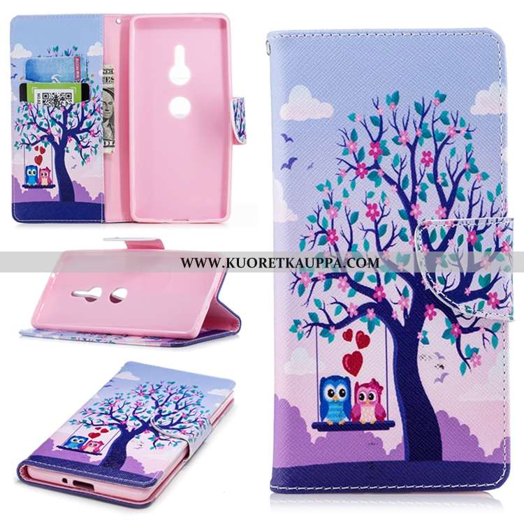 Kuori Sony Xperia Xz2, Kuoret Sony Xperia Xz2, Kotelo Sony Xperia Xz2 Kohokuviointi Suuntaus Tummans