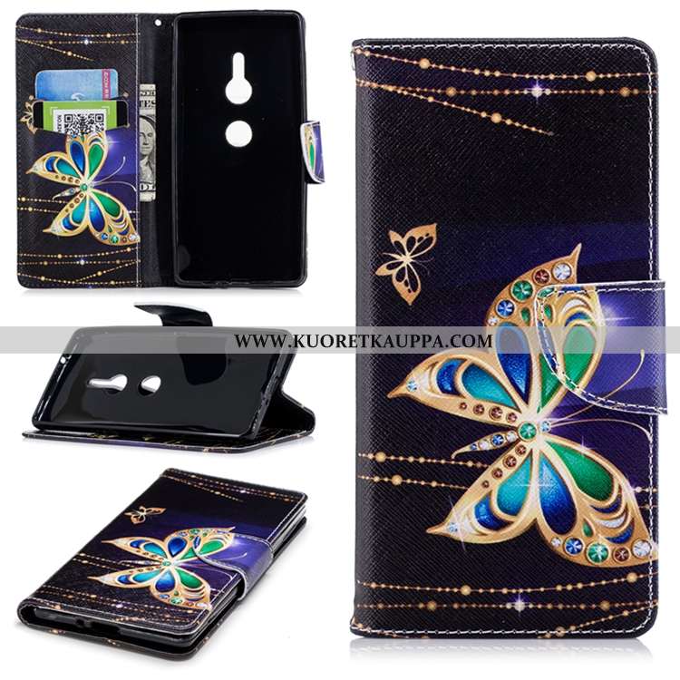 Kuori Sony Xperia Xz2, Kuoret Sony Xperia Xz2, Kotelo Sony Xperia Xz2 Kohokuviointi Suuntaus Tummans