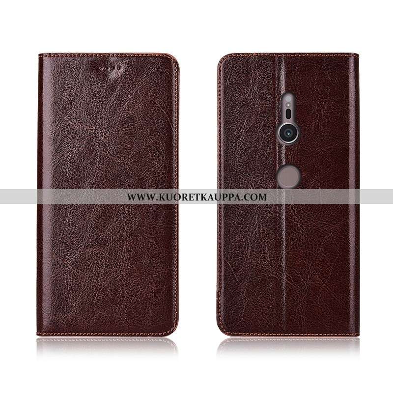 Kuori Sony Xperia Xz2, Kuoret Sony Xperia Xz2, Kotelo Sony Xperia Xz2 Nahkakuori Aito Nahka Kukkakuv