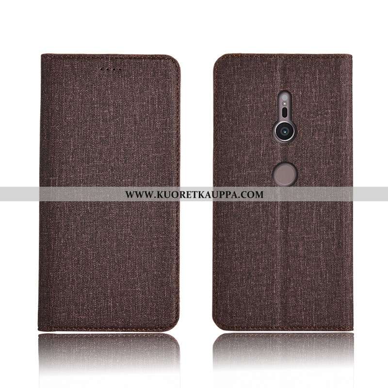 Kuori Sony Xperia Xz3, Kuoret Sony Xperia Xz3, Kotelo Sony Xperia Xz3 Pellava Nahkakuori Murtumaton 