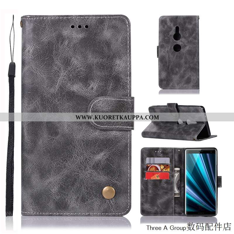 Kuori Sony Xperia Xz3, Kuoret Sony Xperia Xz3, Kotelo Sony Xperia Xz3 Suojaus Nahkakuori Punainen Pu