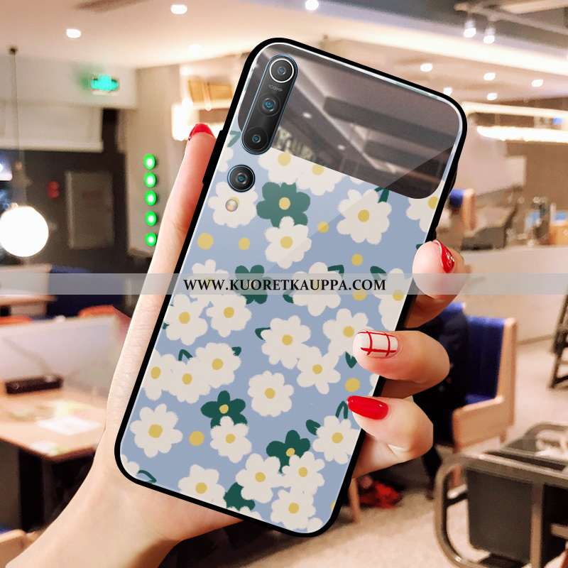 Kuori Xiaomi Mi 10, Kuoret Xiaomi Mi 10, Kotelo Xiaomi Mi 10 Lasi Puhelimen Sininen Punainen Valkoin