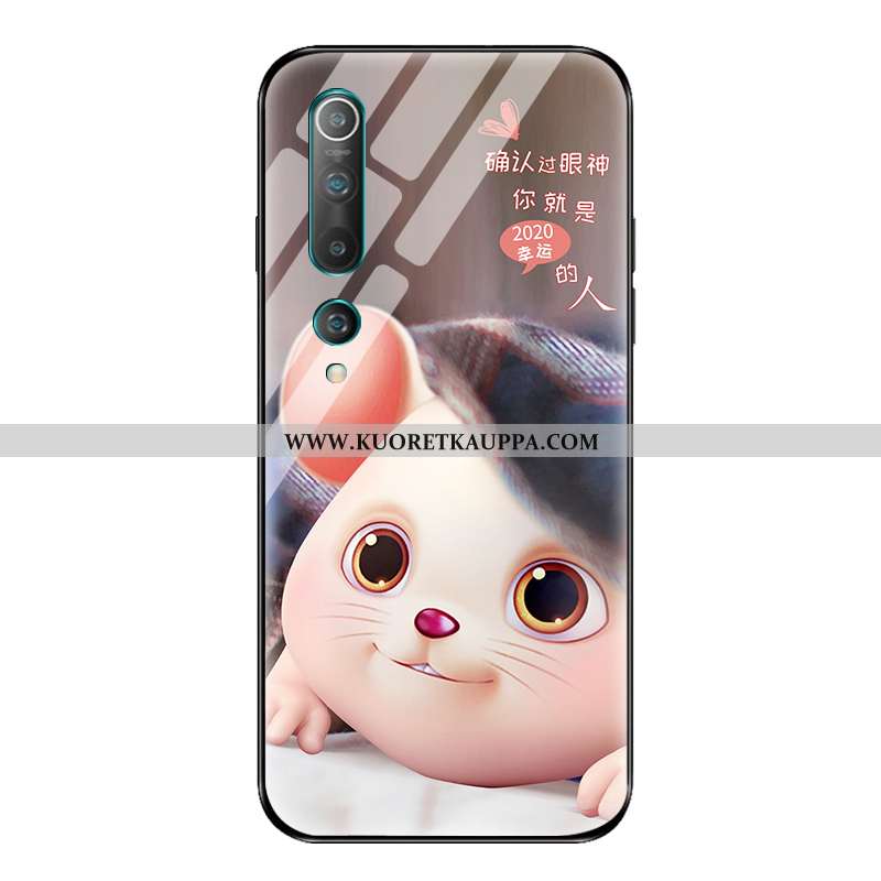 Kuori Xiaomi Mi 10, Kuoret Xiaomi Mi 10, Kotelo Xiaomi Mi 10 Lasi Tila Silikoni Nuoret Suojaus Pinkk
