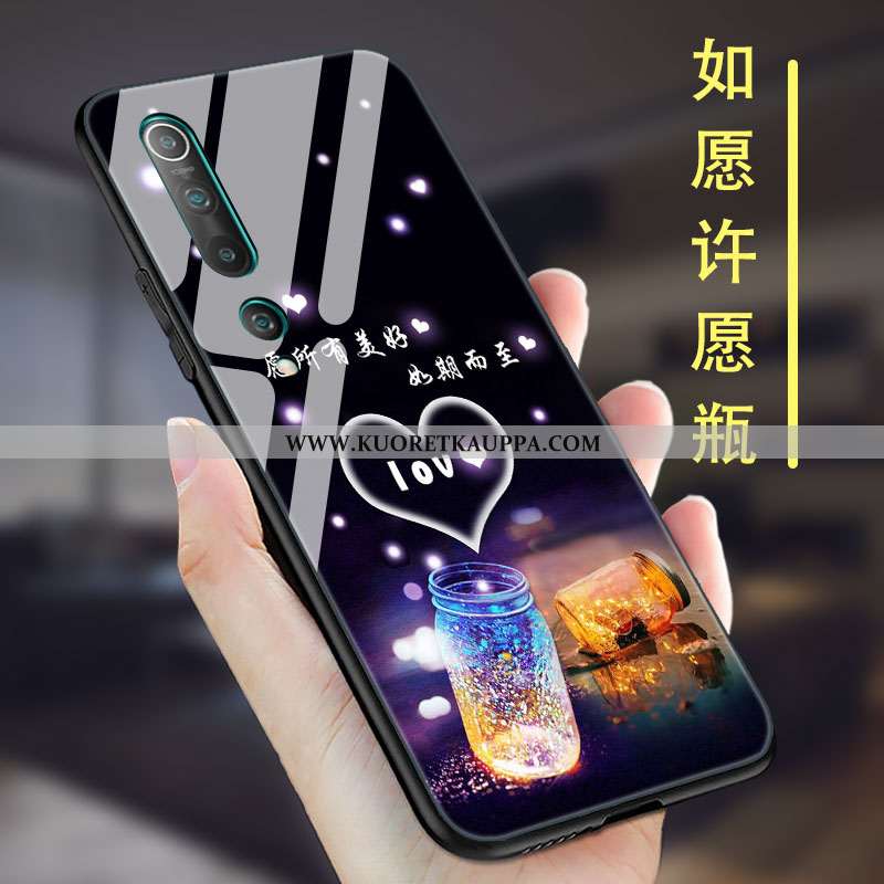 Kuori Xiaomi Mi 10, Kuoret Xiaomi Mi 10, Kotelo Xiaomi Mi 10 Lasi Tila Silikoni Nuoret Suojaus Pinkk