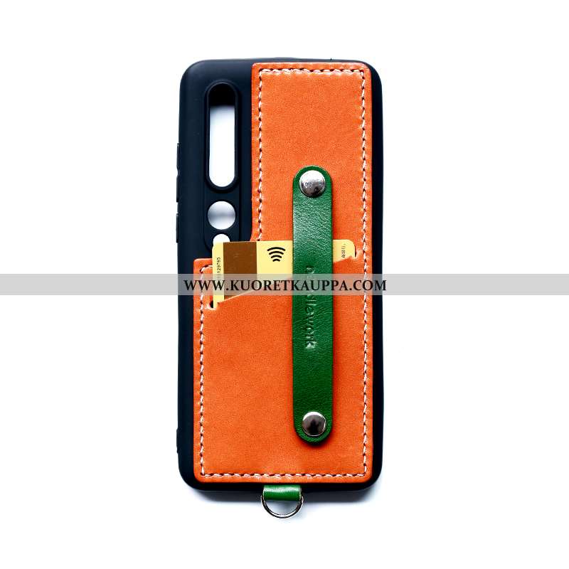 Kuori Xiaomi Mi 10, Kuoret Xiaomi Mi 10, Kotelo Xiaomi Mi 10 Nahka Puhelimen Kehys Vihreä