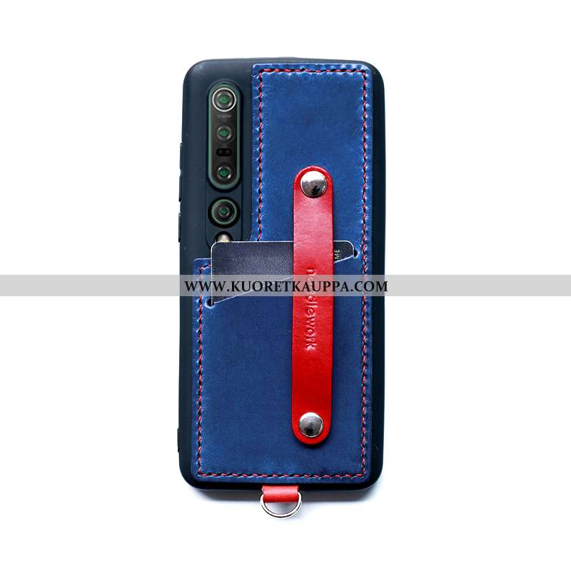 Kuori Xiaomi Mi 10, Kuoret Xiaomi Mi 10, Kotelo Xiaomi Mi 10 Nahka Puhelimen Kehys Vihreä