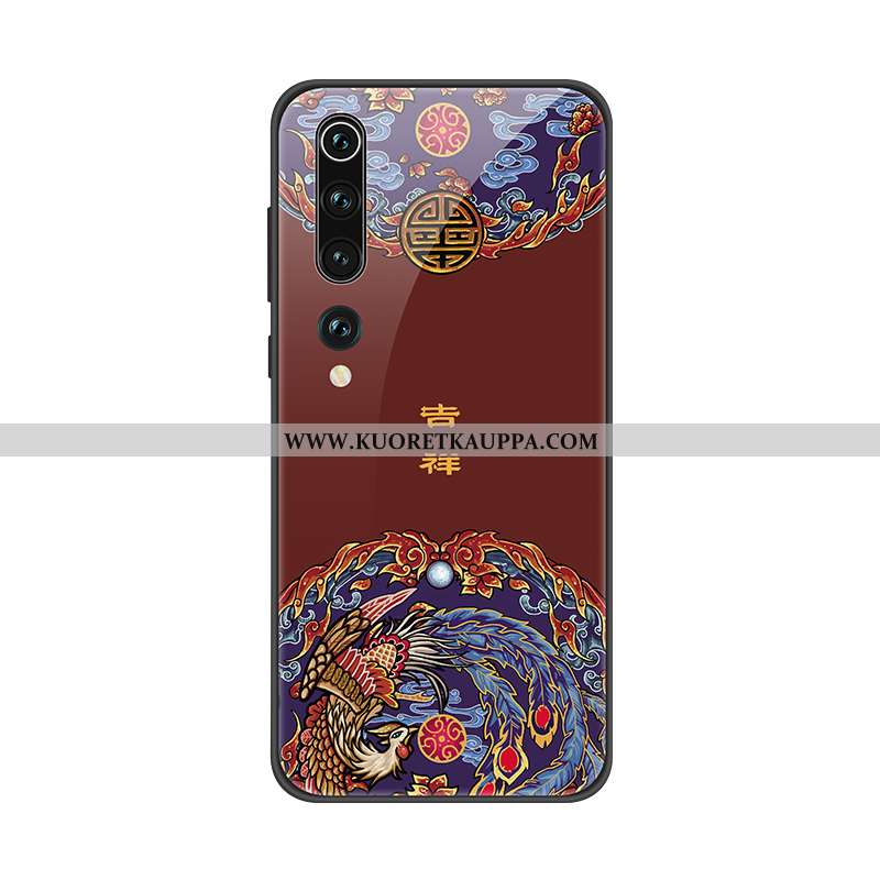 Kuori Xiaomi Mi 10, Kuoret Xiaomi Mi 10, Kotelo Xiaomi Mi 10 Suojaus Lasi Luova Persoonallisuus Puna