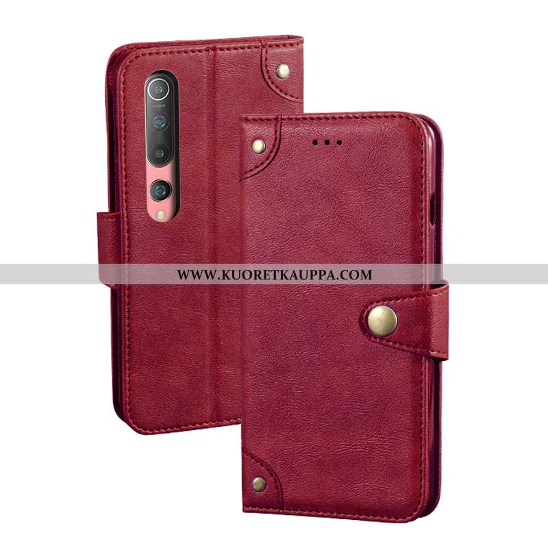 Kuori Xiaomi Mi 10, Kuoret Xiaomi Mi 10, Kotelo Xiaomi Mi 10 Suojaus Nahkakuori Vuosikerta Kortti Mu