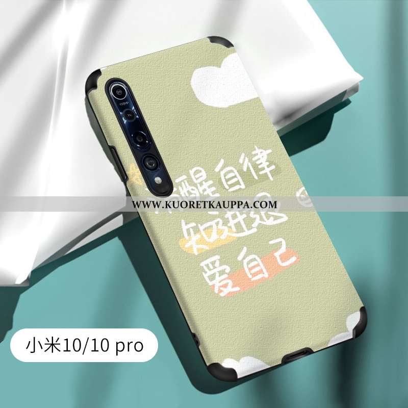 Kuori Xiaomi Mi 10, Kuoret Xiaomi Mi 10, Kotelo Xiaomi Mi 10 Valo Silikoni Luova All Inclusive Vihre