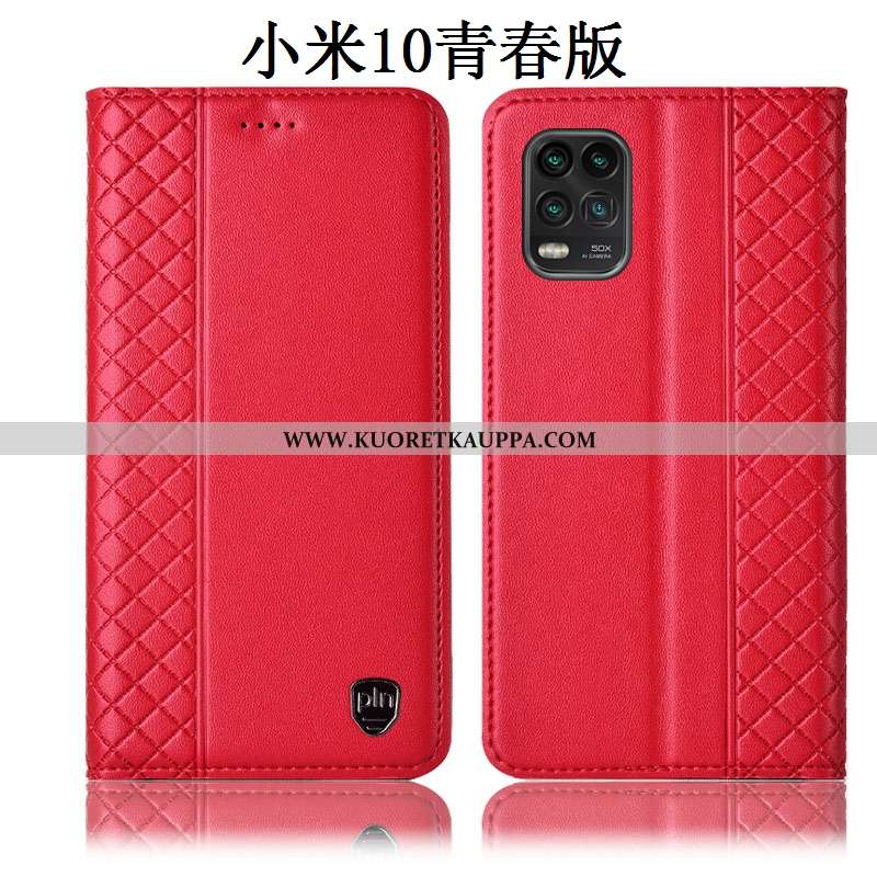 Kuori Xiaomi Mi 10 Lite, Kuoret Xiaomi Mi 10 Lite, Kotelo Xiaomi Mi 10 Lite Nahkakuori Suojaus Nuore