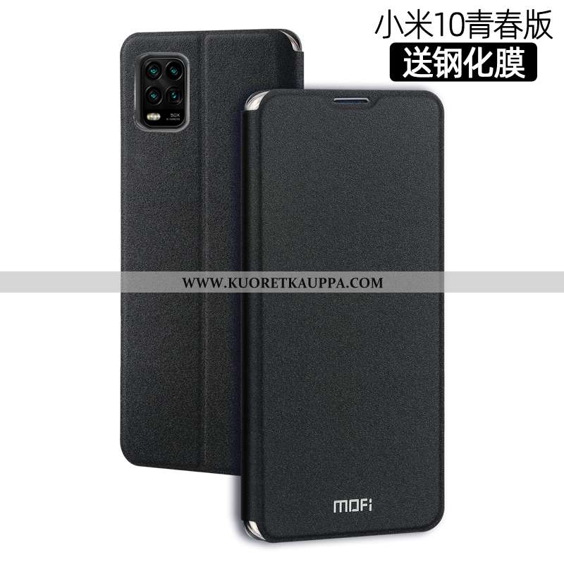 Kuori Xiaomi Mi 10 Lite, Kuoret Xiaomi Mi 10 Lite, Kotelo Xiaomi Mi 10 Lite Suojaus Nahkakuori Musta