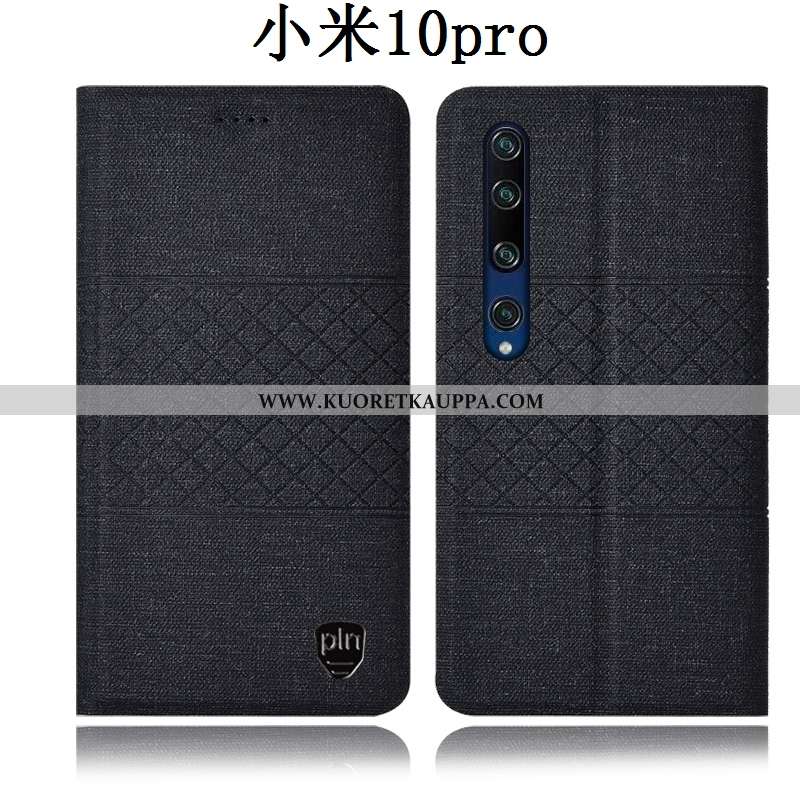 Kuori Xiaomi Mi 10 Pro, Kuoret Xiaomi Mi 10 Pro, Kotelo Xiaomi Mi 10 Pro Pellava Nahkakuori All Incl