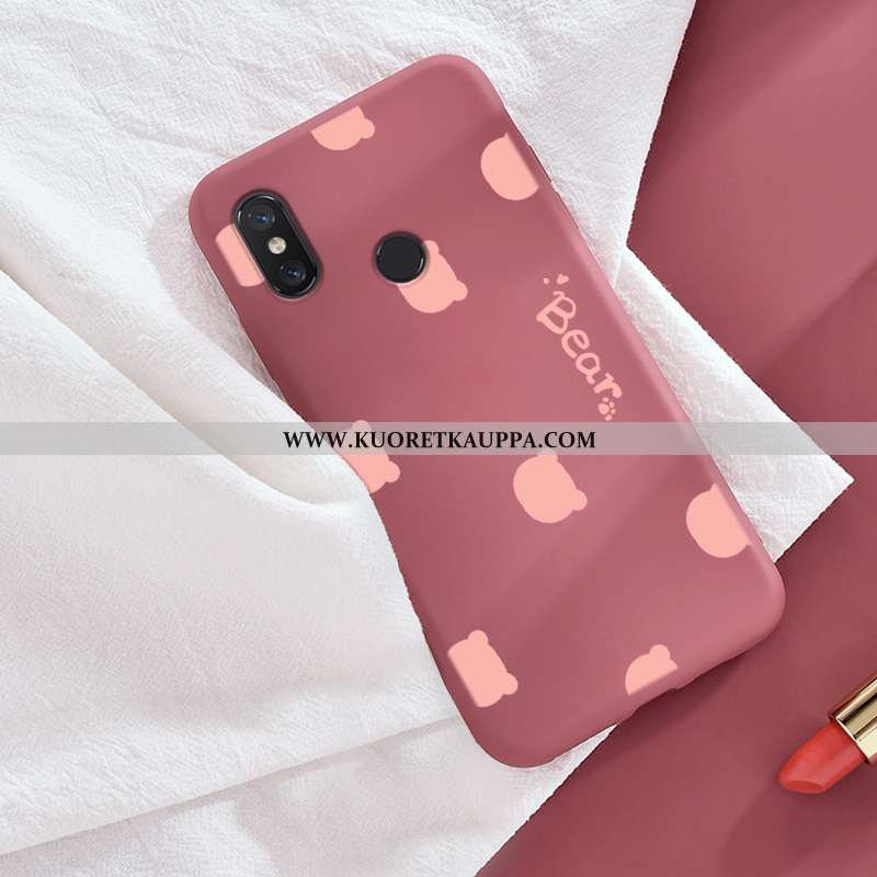 Kuori Xiaomi Mi 8, Kuoret Xiaomi Mi 8, Kotelo Xiaomi Mi 8 Ihana Kukkakuvio Rakastunut Punainen