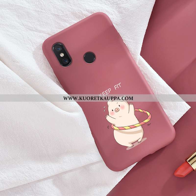 Kuori Xiaomi Mi 8, Kuoret Xiaomi Mi 8, Kotelo Xiaomi Mi 8 Ihana Kukkakuvio Rakastunut Punainen