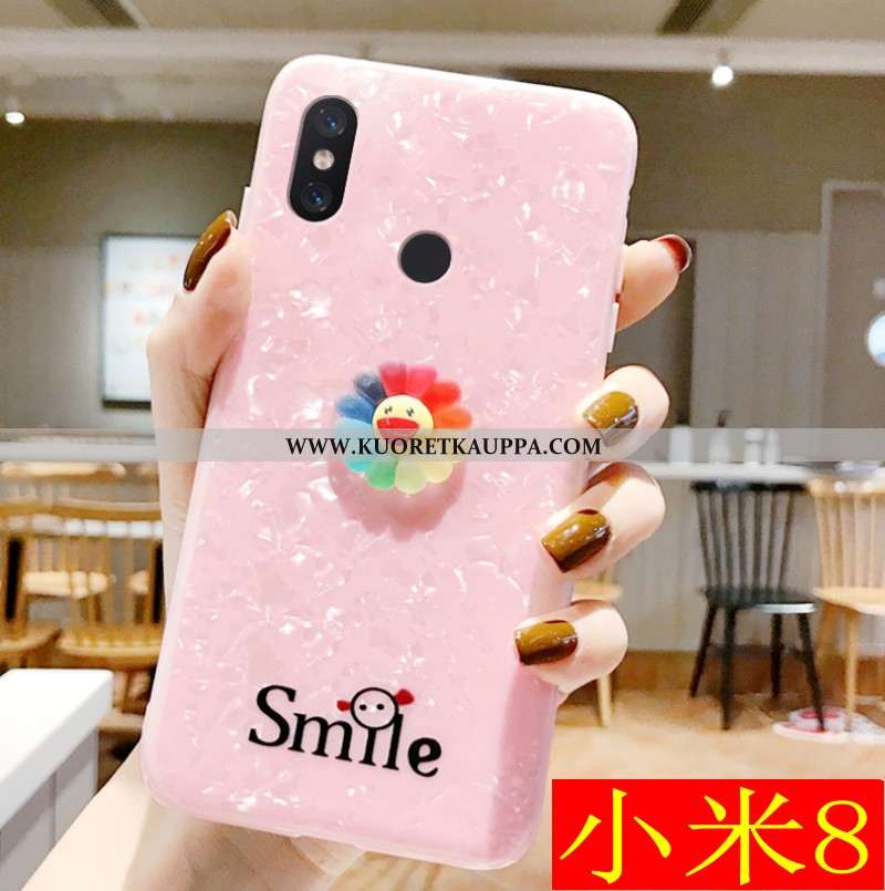 Kuori Xiaomi Mi 8, Kuoret Xiaomi Mi 8, Kotelo Xiaomi Mi 8 Ihana Kukkakuvio Valkoinen Persoonallisuus