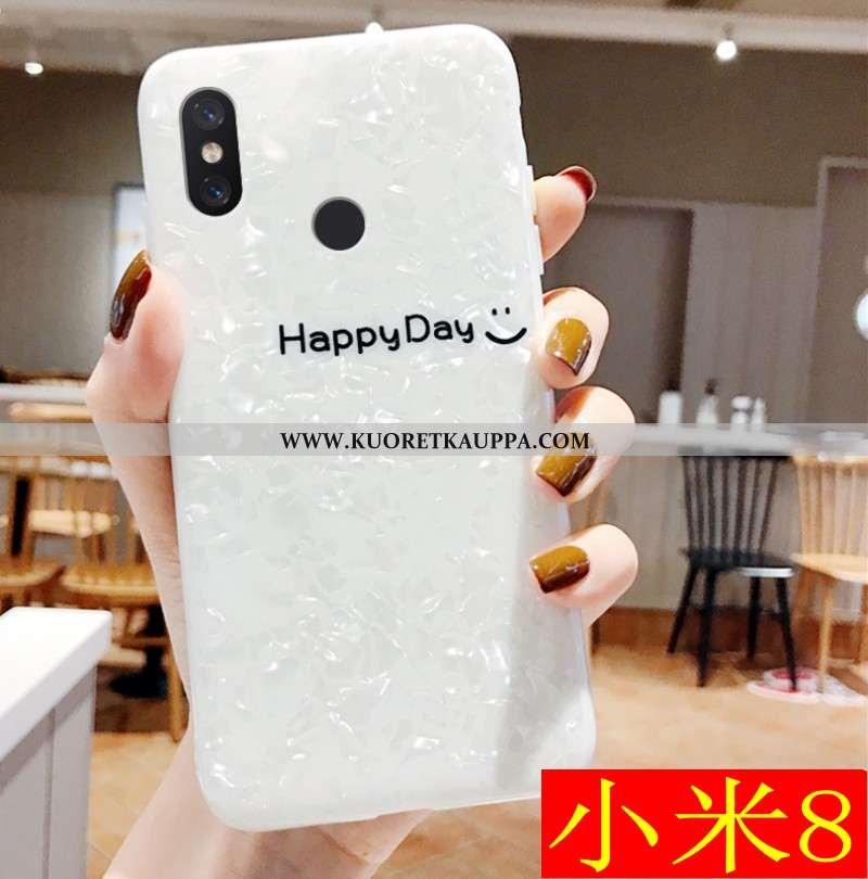 Kuori Xiaomi Mi 8, Kuoret Xiaomi Mi 8, Kotelo Xiaomi Mi 8 Ihana Kukkakuvio Valkoinen Persoonallisuus