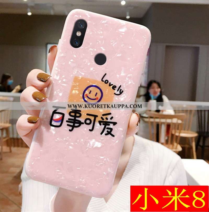Kuori Xiaomi Mi 8, Kuoret Xiaomi Mi 8, Kotelo Xiaomi Mi 8 Ihana Kukkakuvio Valkoinen Persoonallisuus