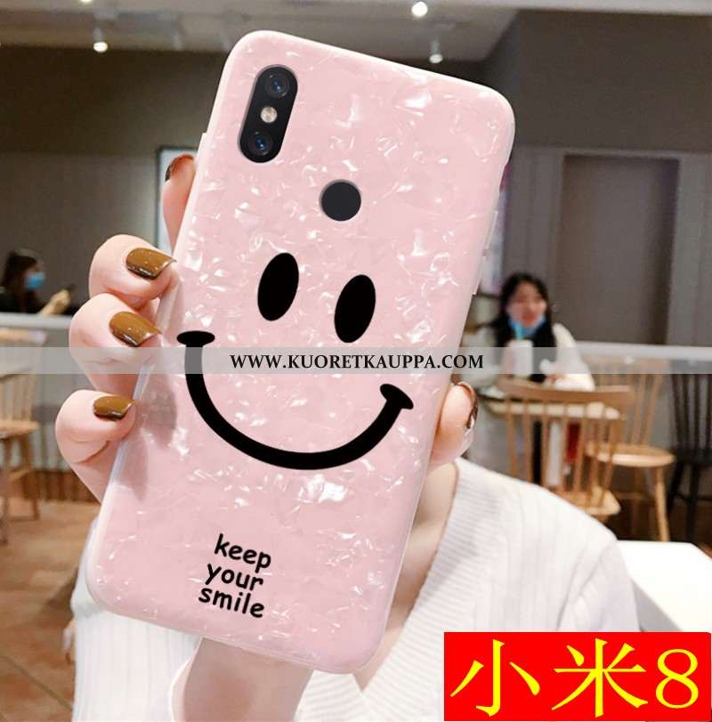 Kuori Xiaomi Mi 8, Kuoret Xiaomi Mi 8, Kotelo Xiaomi Mi 8 Ihana Kukkakuvio Valkoinen Persoonallisuus