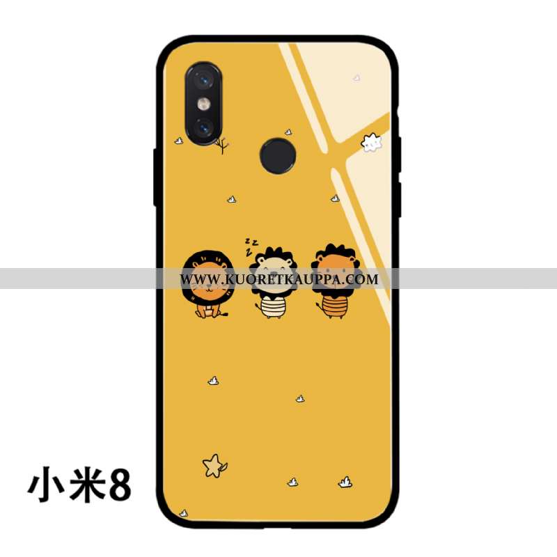 Kuori Xiaomi Mi 8, Kuoret Xiaomi Mi 8, Kotelo Xiaomi Mi 8 Ihana Valo Leijona Nuoret Keltaiset