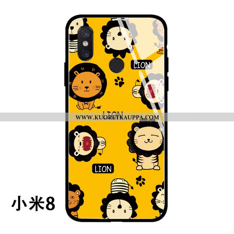 Kuori Xiaomi Mi 8, Kuoret Xiaomi Mi 8, Kotelo Xiaomi Mi 8 Ihana Valo Leijona Nuoret Keltaiset