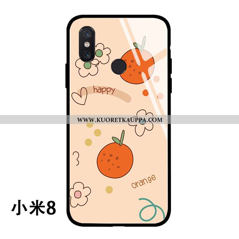Kuori Xiaomi Mi 8, Kuoret Xiaomi Mi 8, Kotelo Xiaomi Mi 8 Lasi Luova Jauhe Puhelimen Mansikka Pinkki
