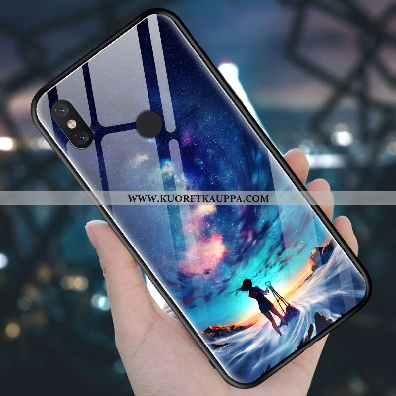 Kuori Xiaomi Mi 8, Kuoret Xiaomi Mi 8, Kotelo Xiaomi Mi 8 Lasi Pesty Suede Luova All Inclusive Viole